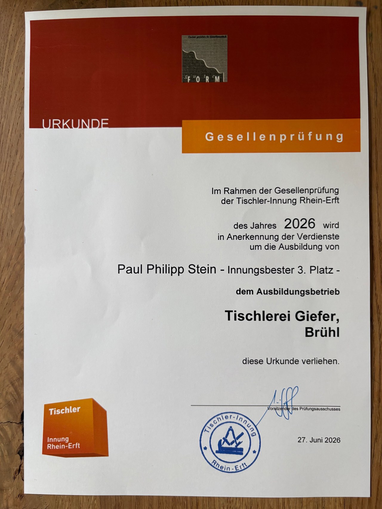 Gesellenstück Nachhaltiges Bett aus heimischer Esche von Philipp Stein, Bild 14